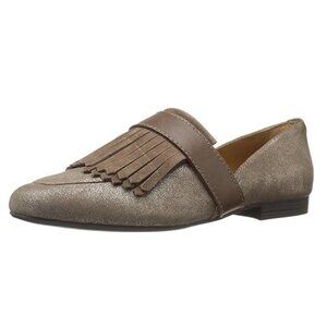 NEW! G.H. Bass & Co "Harlow" D'orsay Flat Metallic Brown Suede Weejuns - 8